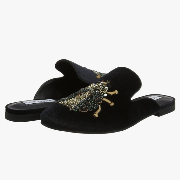 Steve Madden Hugh Embellished Beetle Flat Loafers - Picture 2 of 7